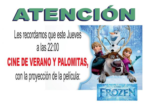 CINE DE VERANO Y PALOMITAS