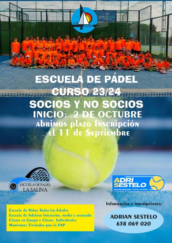 ESCUELA PADEL 2023 2024