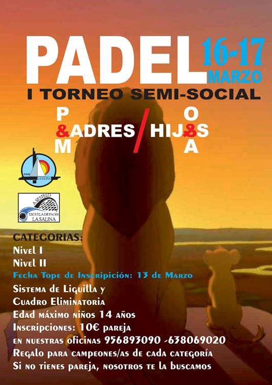 TORNEO PADEL PADRESMADRES HIJOSHIJAS