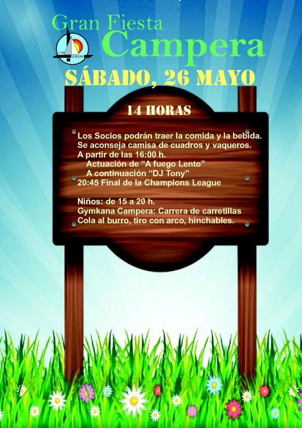 FIESTA CAMPERA. SÁBADO 26 MAYO