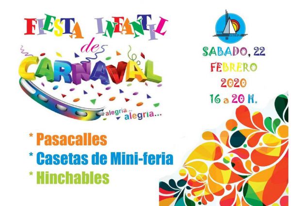 SÁBADO 22 FEBRERO. FIESTA INFANTIL DE CARNAVAL