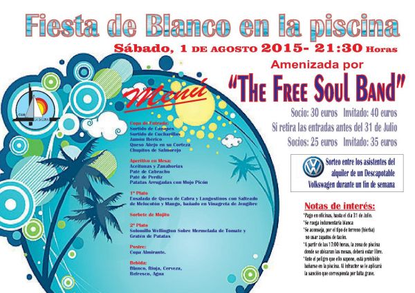 FIESTA DE BLANCO EN LA PISCINA 2015