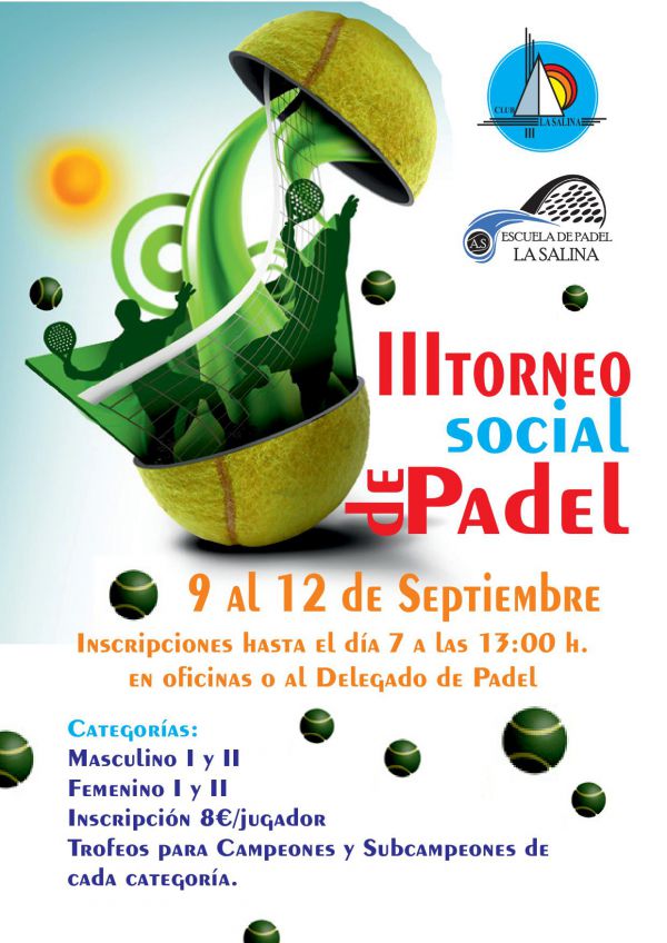 III TORNEO SOCIAL DE PADEL