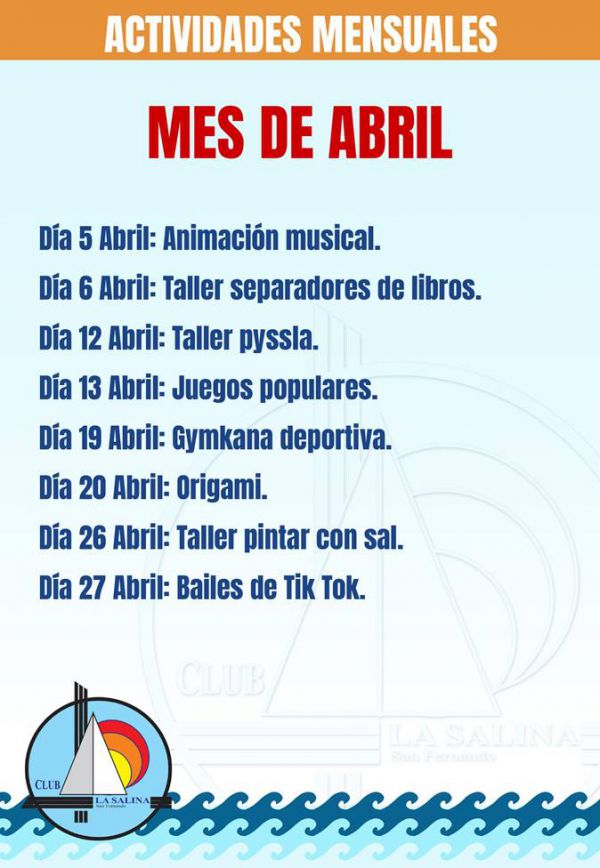 ACTIVIDADES SALA INFANTIL ABRIL 2024