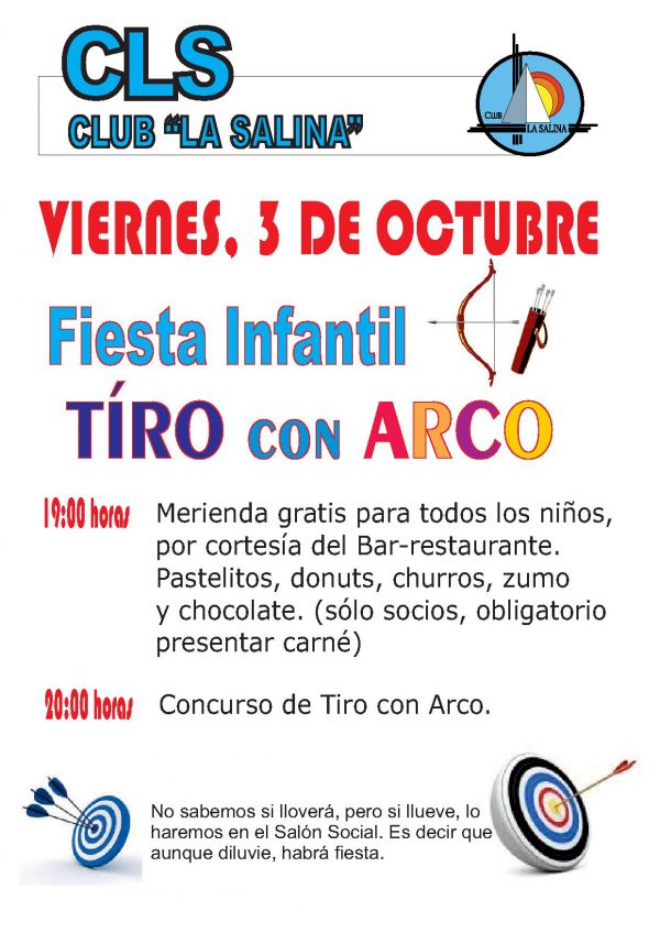 VIERNES, 3 OCTUBRE. FIESTA INFANTIL