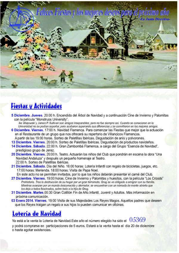 FIESTAS Y ACTIVIDADES NAVIDEÑAS