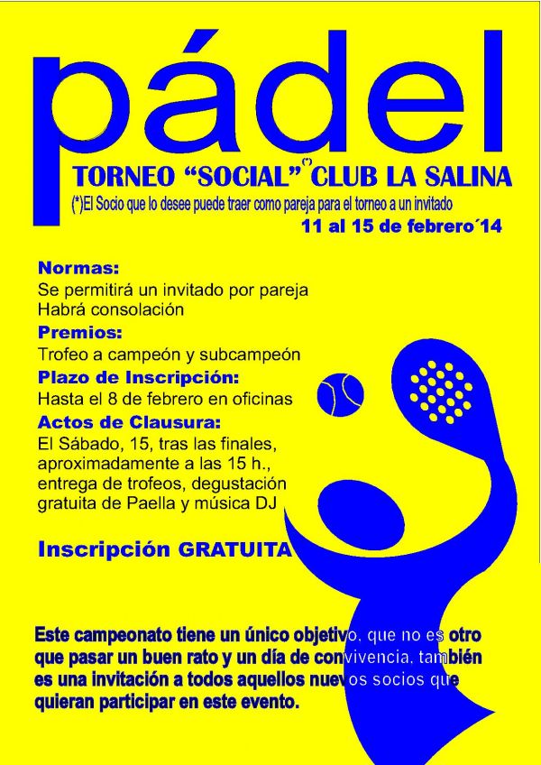 TORNEO SOCIAL DE PADEL