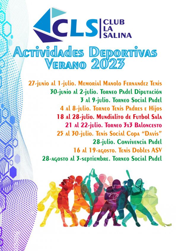 CALENDARIO ACTIVIDADES DEPORTIVAS VERANO 2023