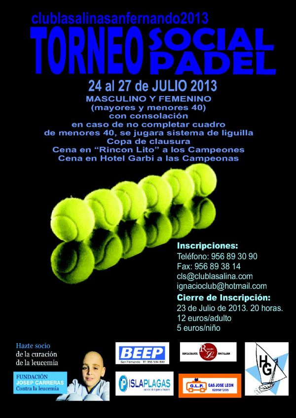 TORNEO SOCIAL DE PADEL