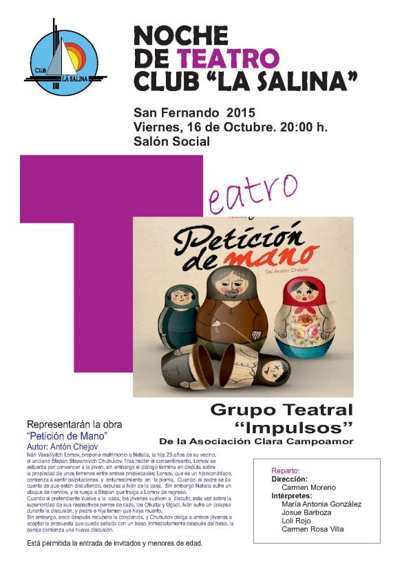 NOCHE DE TEATRO. 16 DE OCTUBRE