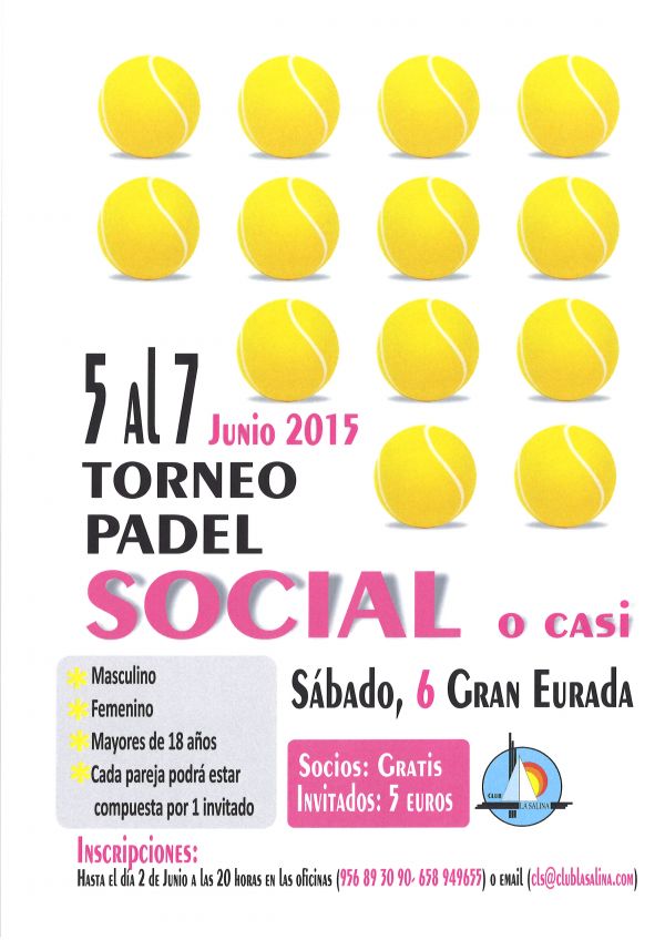 TORNEO SOCIAL o casi DE PADEL