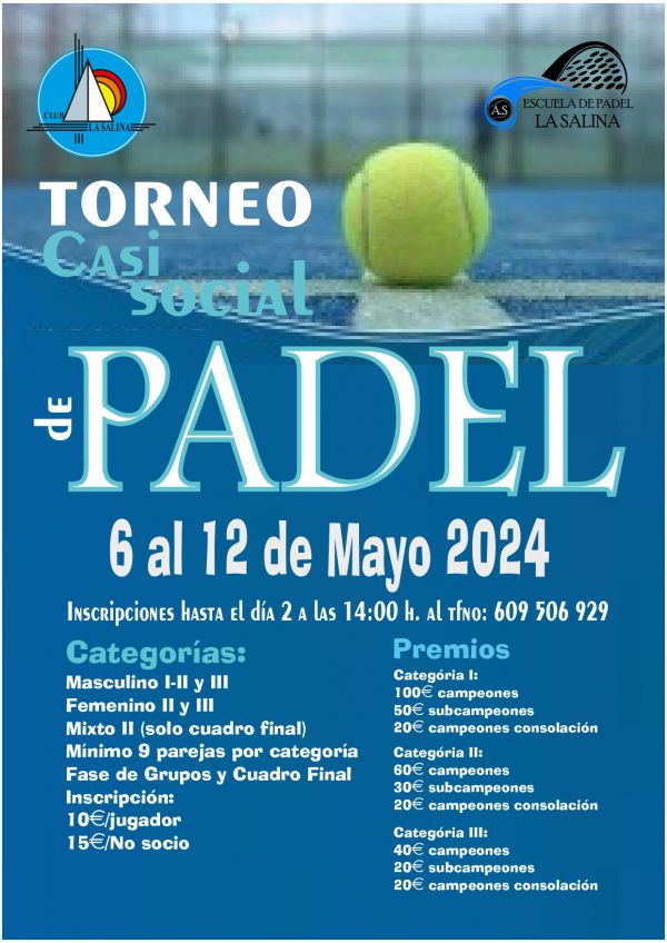 TORNEO PADEL CASI SOCIAL