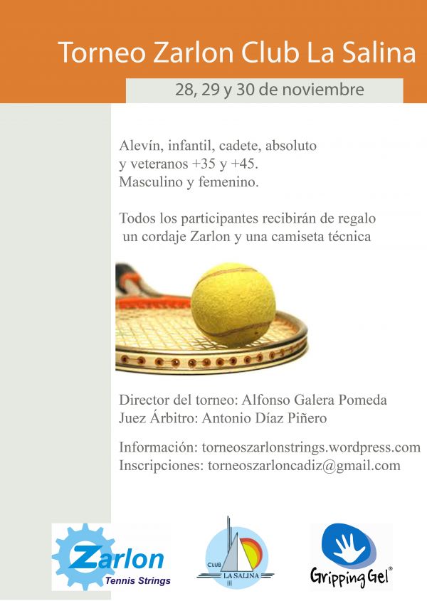 TORNEO DE TENIS FEDERADO ZARLON CLUB LA SALINA