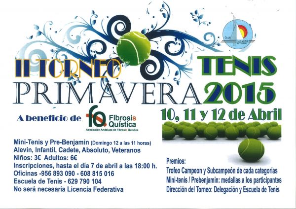 TORNEO TENIS PRIMAVERA 2015