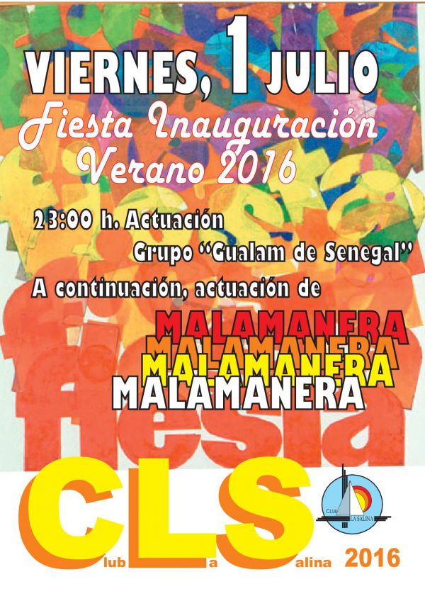 FIESTA APERTURA VERANO 1 JULIO