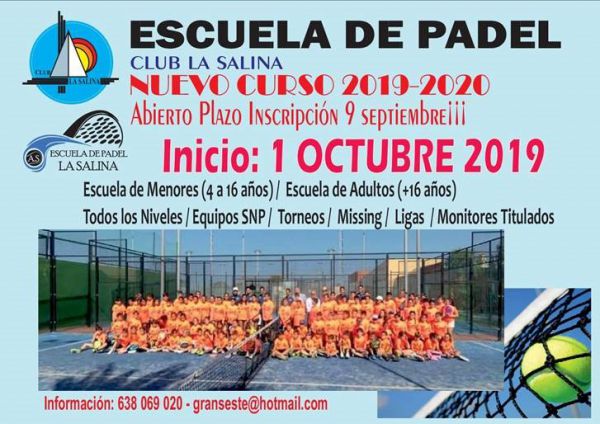 NUEVO CURSO ESCUELA DE PADEL 